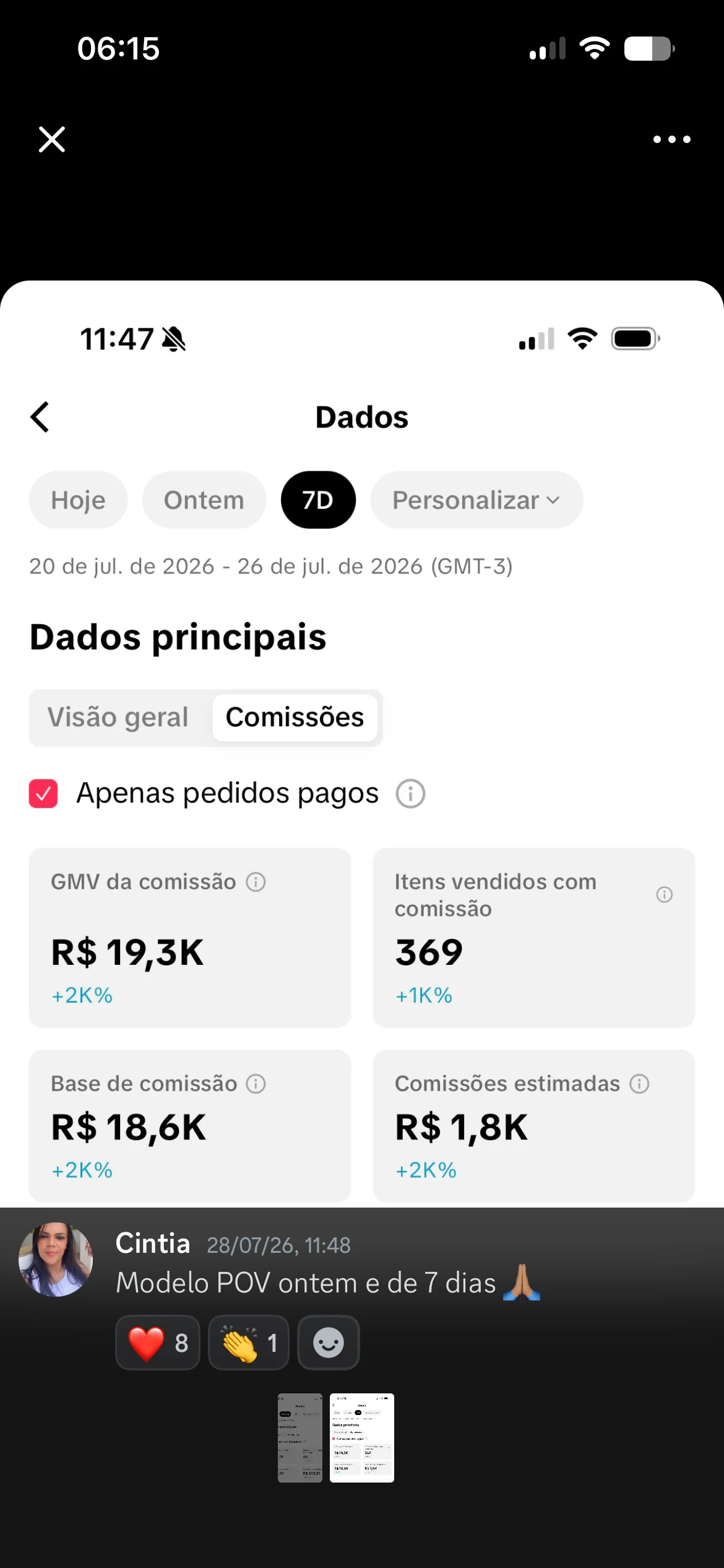Resultado Aluno TikTok Shop