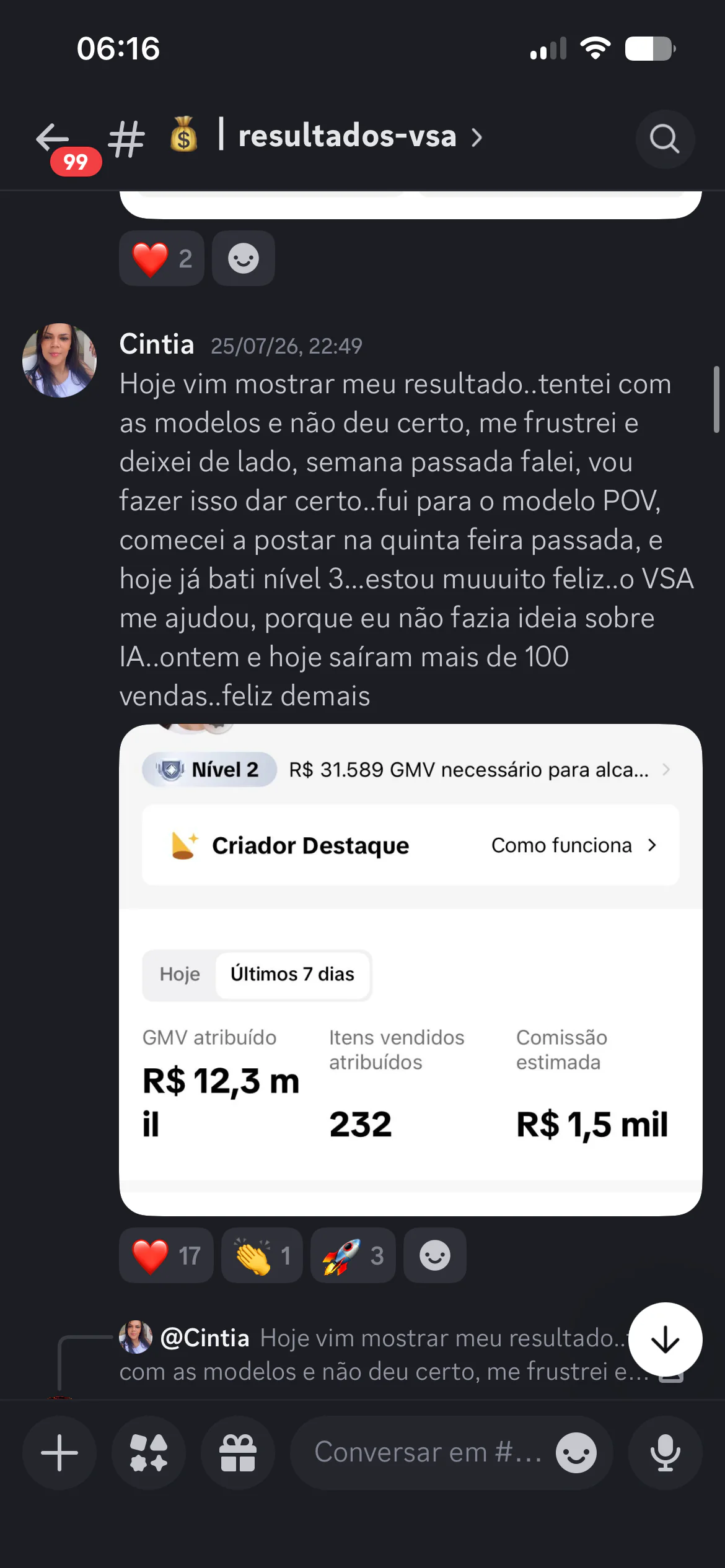 Resultado Aluno TikTok Shop